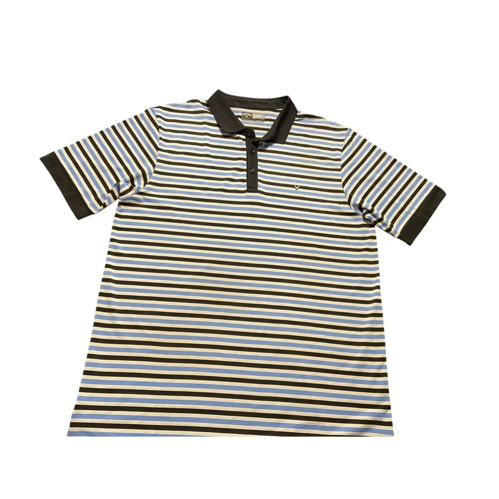 Callaway Shirt Mens Sz XL/TG Golf‎ Polo T-shirt striped short sleeve Multicolor